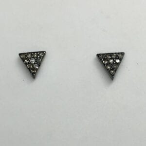 Triangular diamond earrings