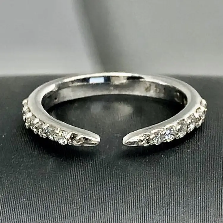Silver Ring with many small diamonds
