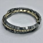 Pyrite bracelet with memory wire