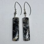 Agate and pyrite earrings
