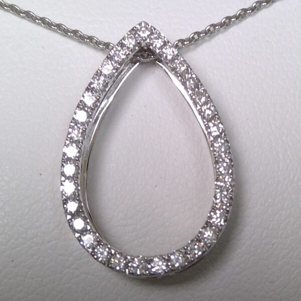 pear shaped diamond pendant